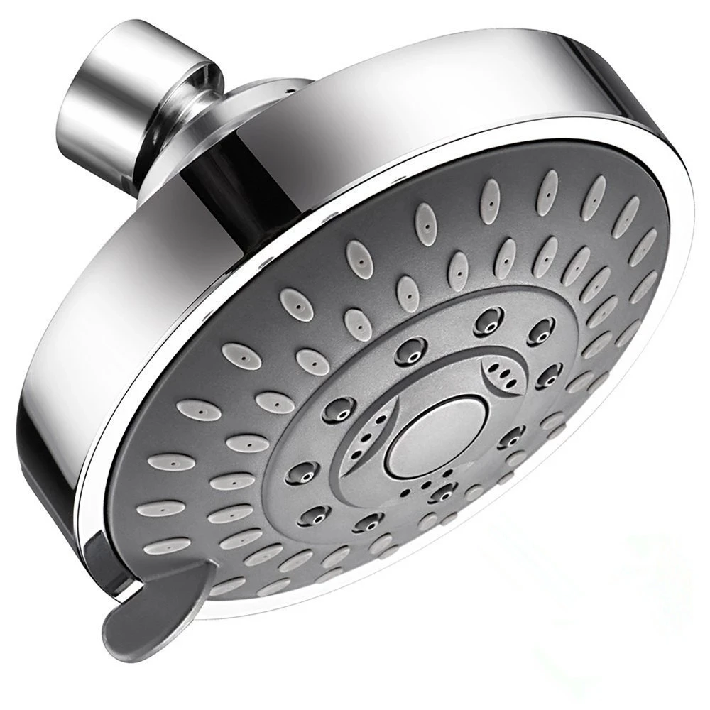 

4 Inch 5-setting Shower Head High Pressure Water Saving Rainfall Adjustable Shower Head Top Spray Douche Economiseur Eau 2021