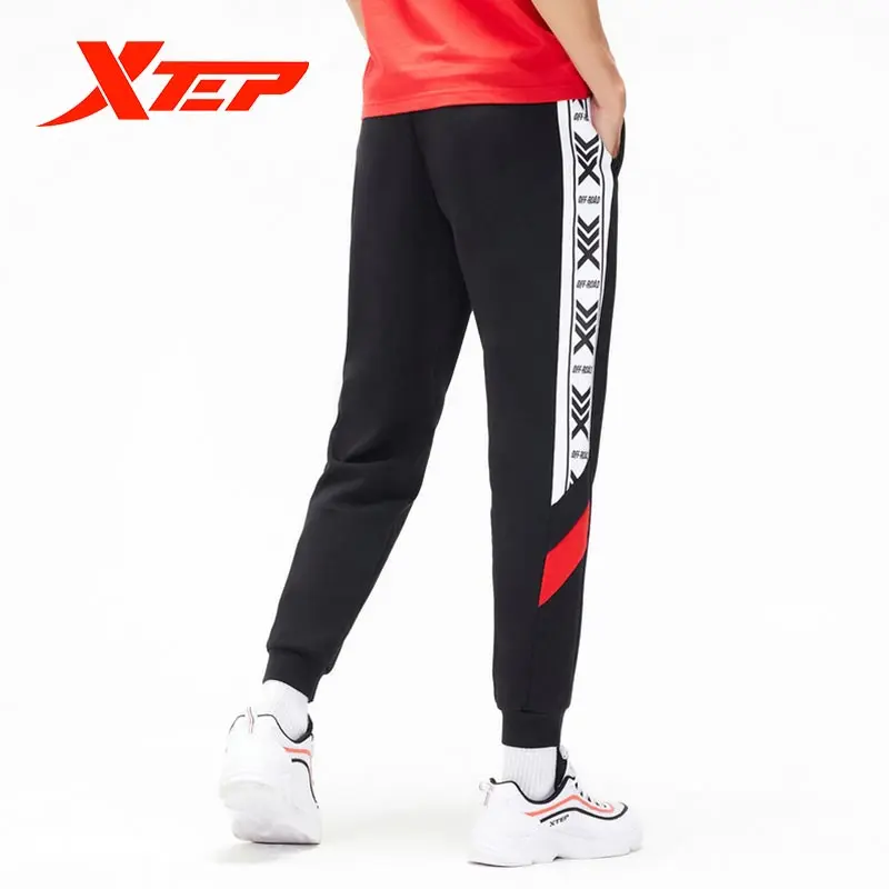 Спортивные Вязаные брюки Xtep мужские спортивные однотонные повседневные с