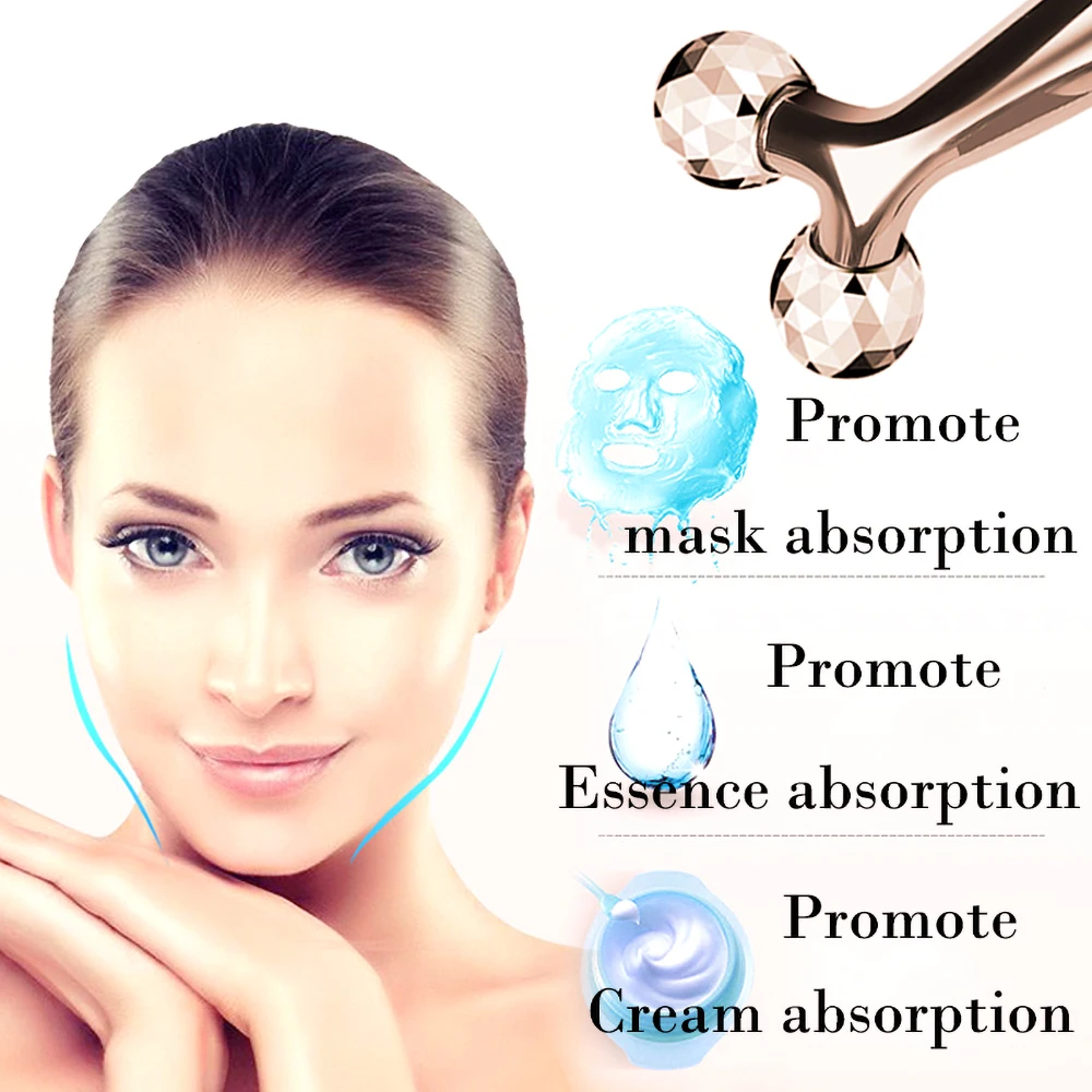 

3D Roller Massager Thin Face Full Body Shape Massager Lifting Wrinkle Remover 360 Rotate Facial Massage Tool Y Shape Massager