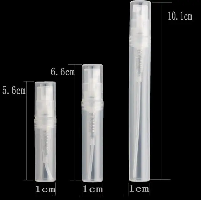 2pcs/lot 2ML 3ML 5ML Portable Mini Perfume Bottle Plastic Empty Cosmetics Sample Test Tube Bottles | Красота и здоровье