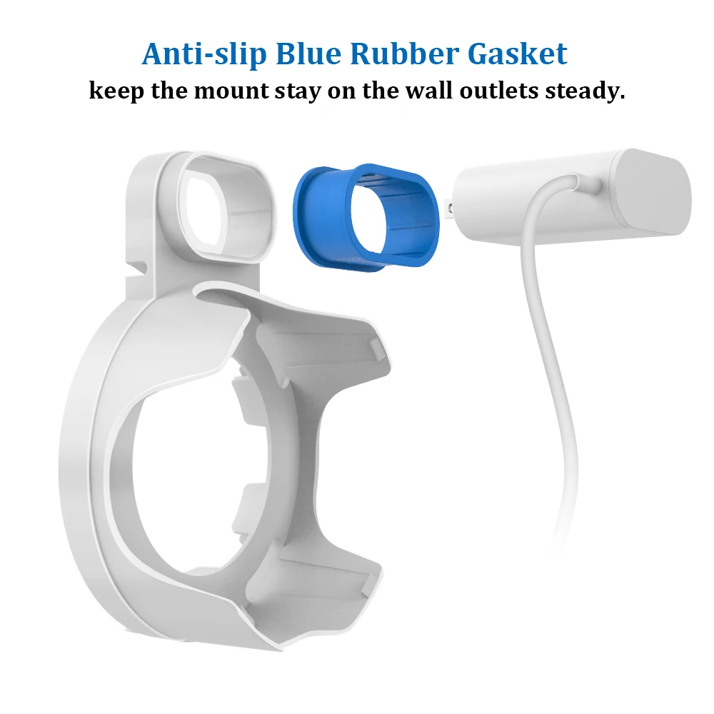 Белый настенный кронштейн для Google Wifi с намоткой кабеля безопасный и простой в