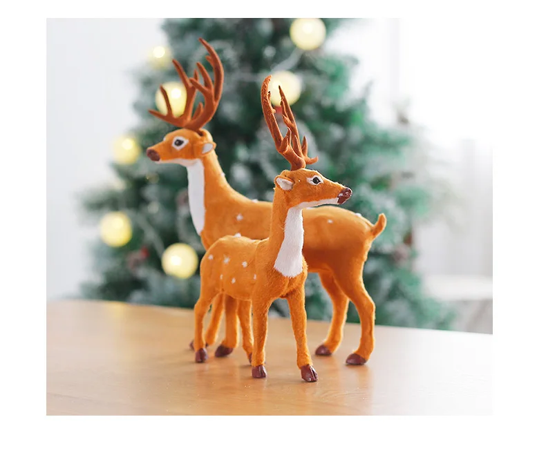 Украшение дома олень сцена макет творческие украшения магазин окно подарки лось