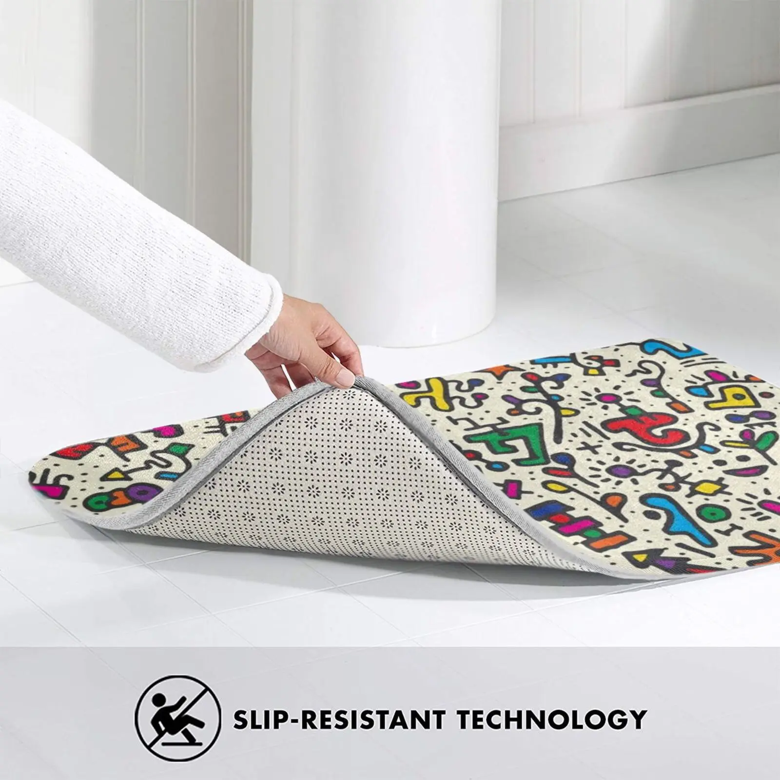 

Yucky Charms Carpet Mat Rug Cushion Soft Colorful Pattern Shapes Colors