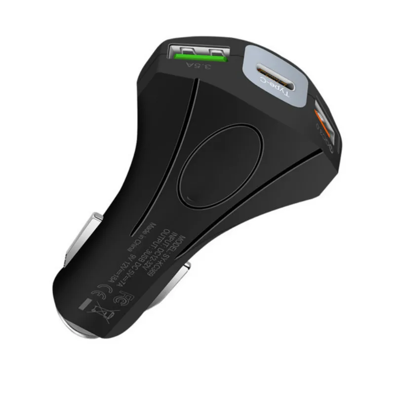 QC 3,0 USB C автомобильное зарядное устройство 3 порта Быстрая зарядка 3,0 Быстрая зарядка для автомобильного телефона зарядный адаптер для iPhone Xiaomi Mi 9 Redm