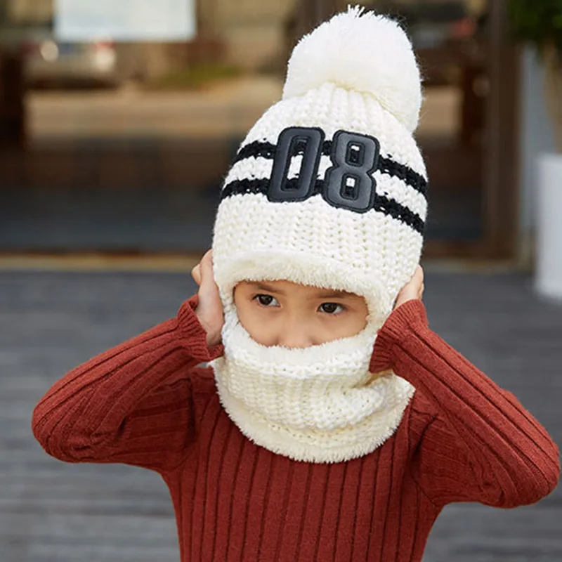 MAERSHEI зимние шапочки для девочек, шарф, вязаная шапка, шапки, маска Gorras Bonnet, теплые зимние шапки для детей, женские шапочки Skullies, шапочки