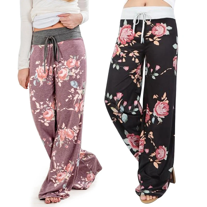 

ELOS-Women Trousers Wide Leg Pant Purple Size XL With Women's Joggers Pants Sports Yoga Pants Black Size XL