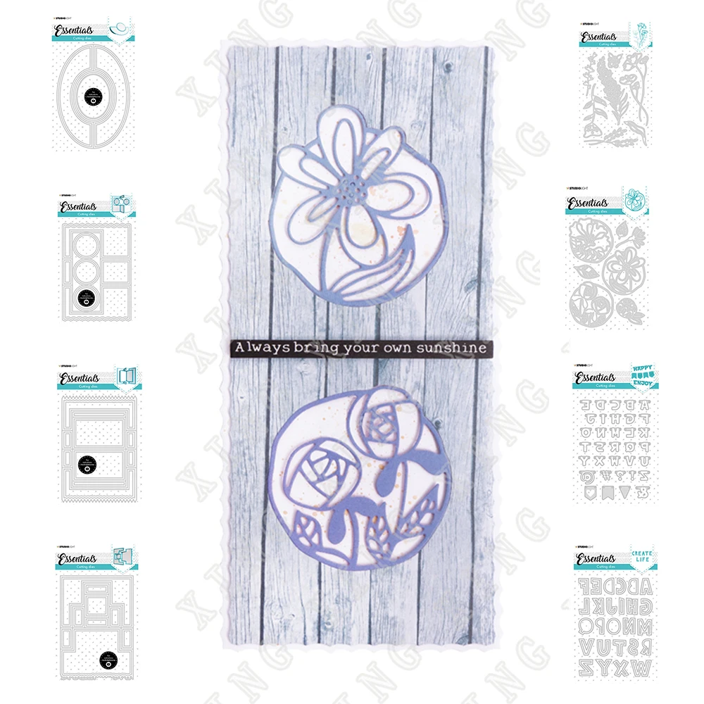 

Garland Alphabet Circle Flowers New Metal Cutting Dies Scrapbook Diary Decoration Embossing Template Diy Greeting Card Handmade