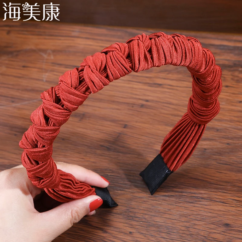 

Haimeiakng Striped Multi-knot Hair Accessories Weaving Hairbands Pleated Headband Hair Hoop Fashion Hair Bands Bezel Headdress