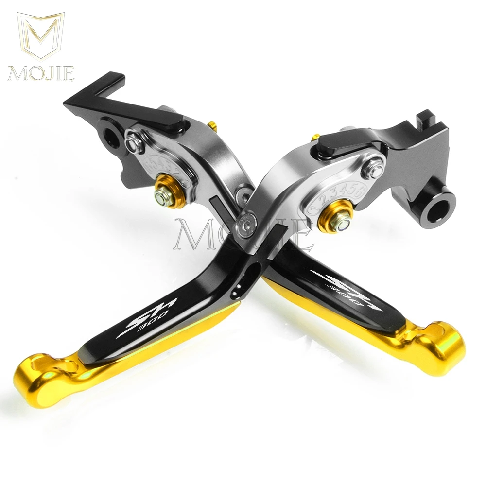 Titanium Black Gold Аксессуары для мотоциклов CNC Алюминиевые Регулируемые Складные Выдвижные Тормозные Рычаги сцепления Набор для Honda SH300 SH 300 - Color: Titanium Black Gold