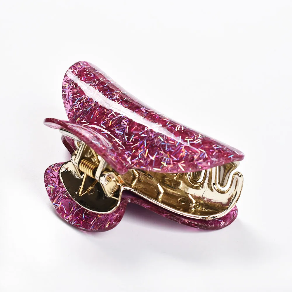 Модные блестящие акриловые заколки для волос 9 см | Заколки-крабы