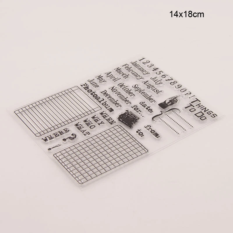 Календарь дата прозрачные штампы новинка 2019 скрапбукинг резиновый штамп