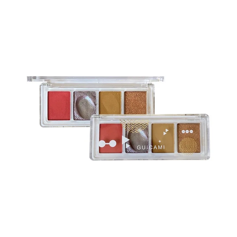 

Colorful Combination Four-color Eye Shadow Pearlescent Eye Shadow Palette Make Up Palette Bright Eyeshadow Beauty