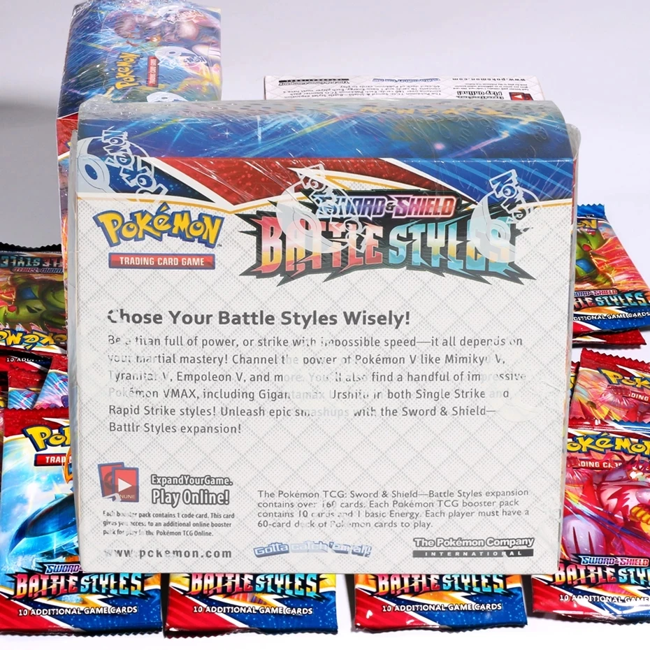 Pokemon Booster Card 360 Sword and Shield (versi&oacute;n en ingl&eacute;s) Juego de batalla para ni&ntilde;os Pokemon Sword And Shield-nuevos estilos de batalla sellados, caja de venta al por menor (36 paquetes), tarjetas de Pokemon-2