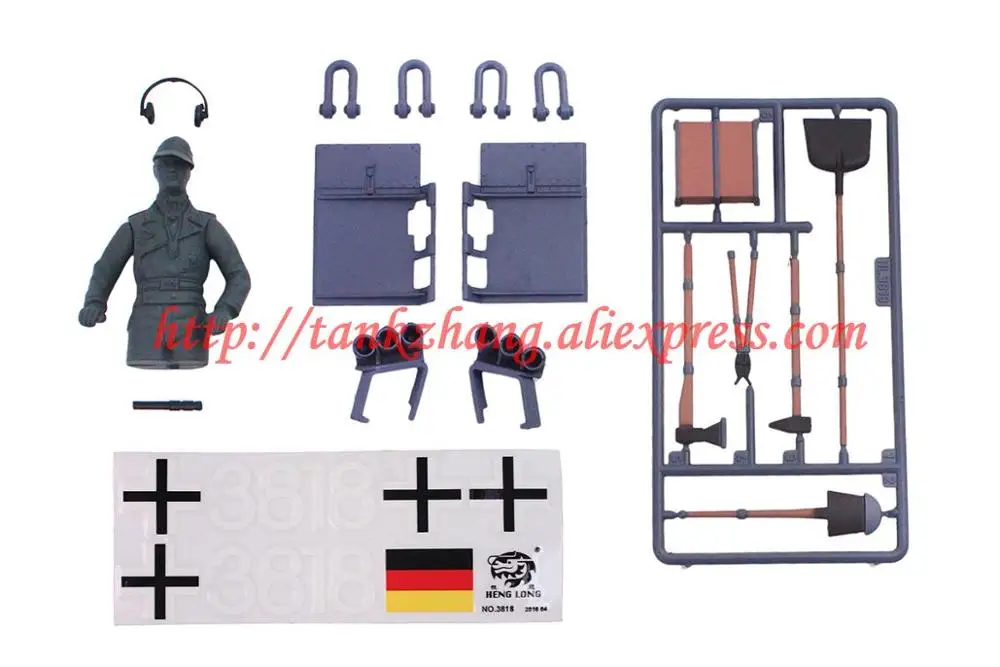 HENG LONG 3818/3818-1 RC Танк Немецкий Тигр I 1/16 запасные части No. Полный набор