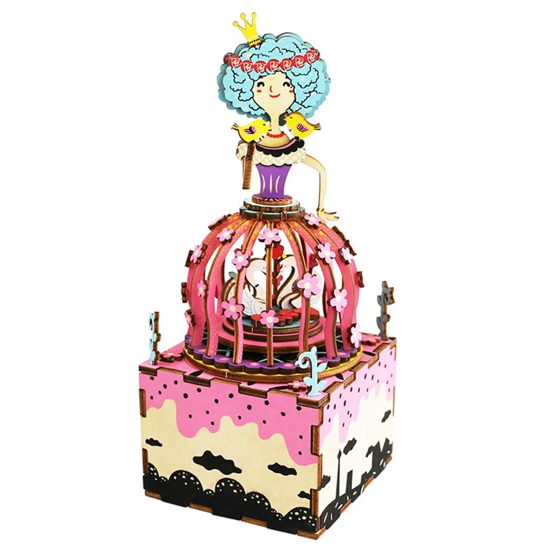 AM405 Robotime 24 типов DIY деревянная музыкальная шкатулка карусель домашний декор на день рождения Пасхальный подарок для подруги для женщин дропшиппинг - Цвет: AM405