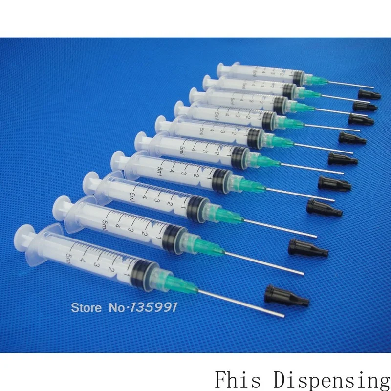 5cc/косметика парфюмерия диспенсер 5 мл шприц 18G синий тупой раздаточная игла клей