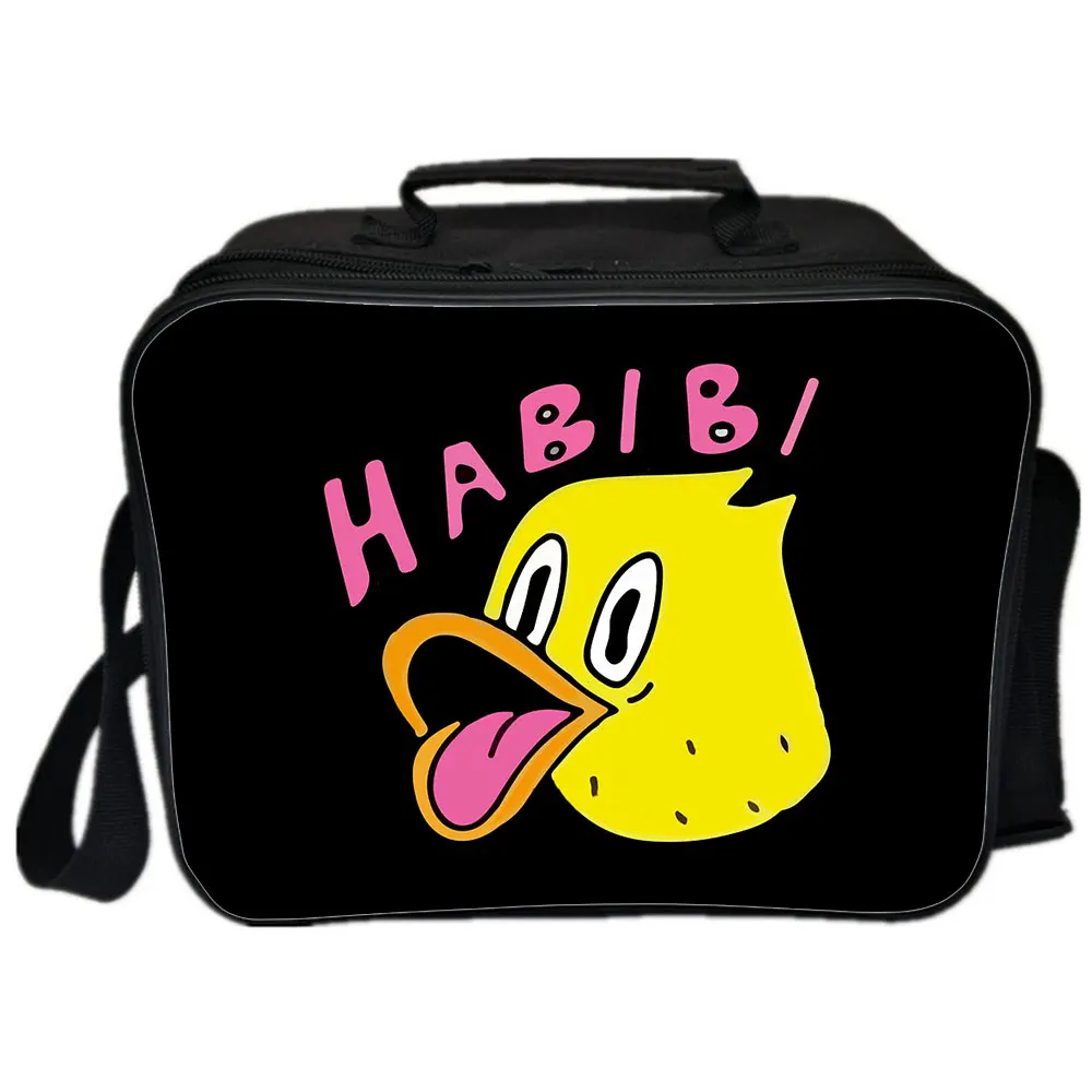 

Fashion Insulated lunch Bags Quackity Backpack Camping cartoon Picnic Bag Handbags Portable Canvas Lunch Bags For Women