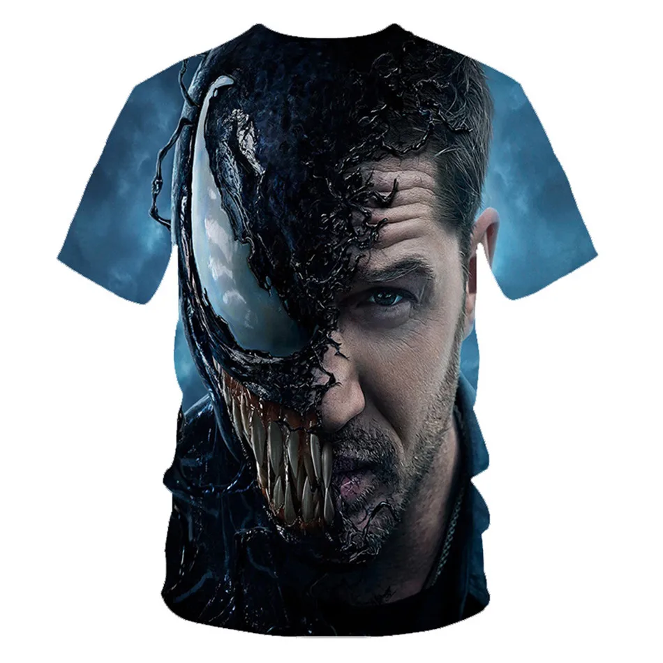 Летняя детская одежда новые Venom Marvel пленка футболка аниме детские 3D принтом Футболки для мальчиков и девочек, Повседневная рубашка футболки От 4 до 20 лет