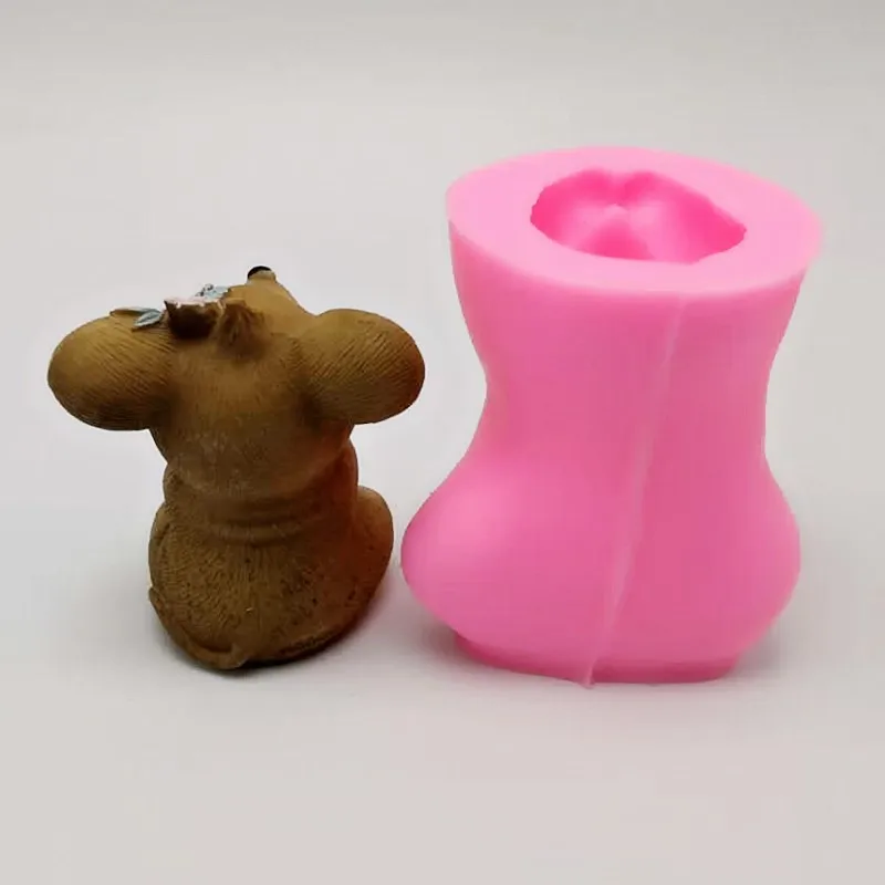 Силиконовая форма 3d мышь ручной работы Свеча для мыла шоколада кухонный Торт