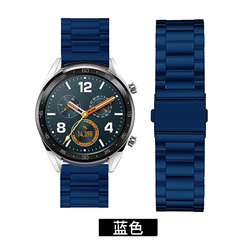Ремень+ чехол для samsung gear S3 ремешок Galaxy watch 46mm 42 Нержавеющая сталь браслет+ Защитная крышка 20/22 мм ремешок для часов - Цвет ремешка: Bule 1