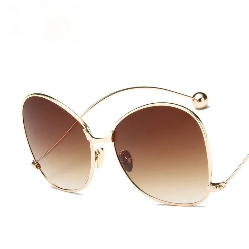

New Trendy Steel Ball Sunglasses Fashion Retro Sunglasses Women Korean Style Big Frame Colorful Glasses Wholesale