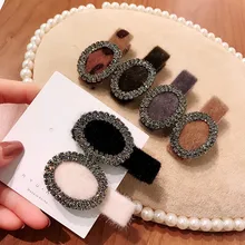 Pince à cheveux en Faux vison Vintage, Super Flash, léopard, épingle ovale, accessoires pour cheveux  (1)