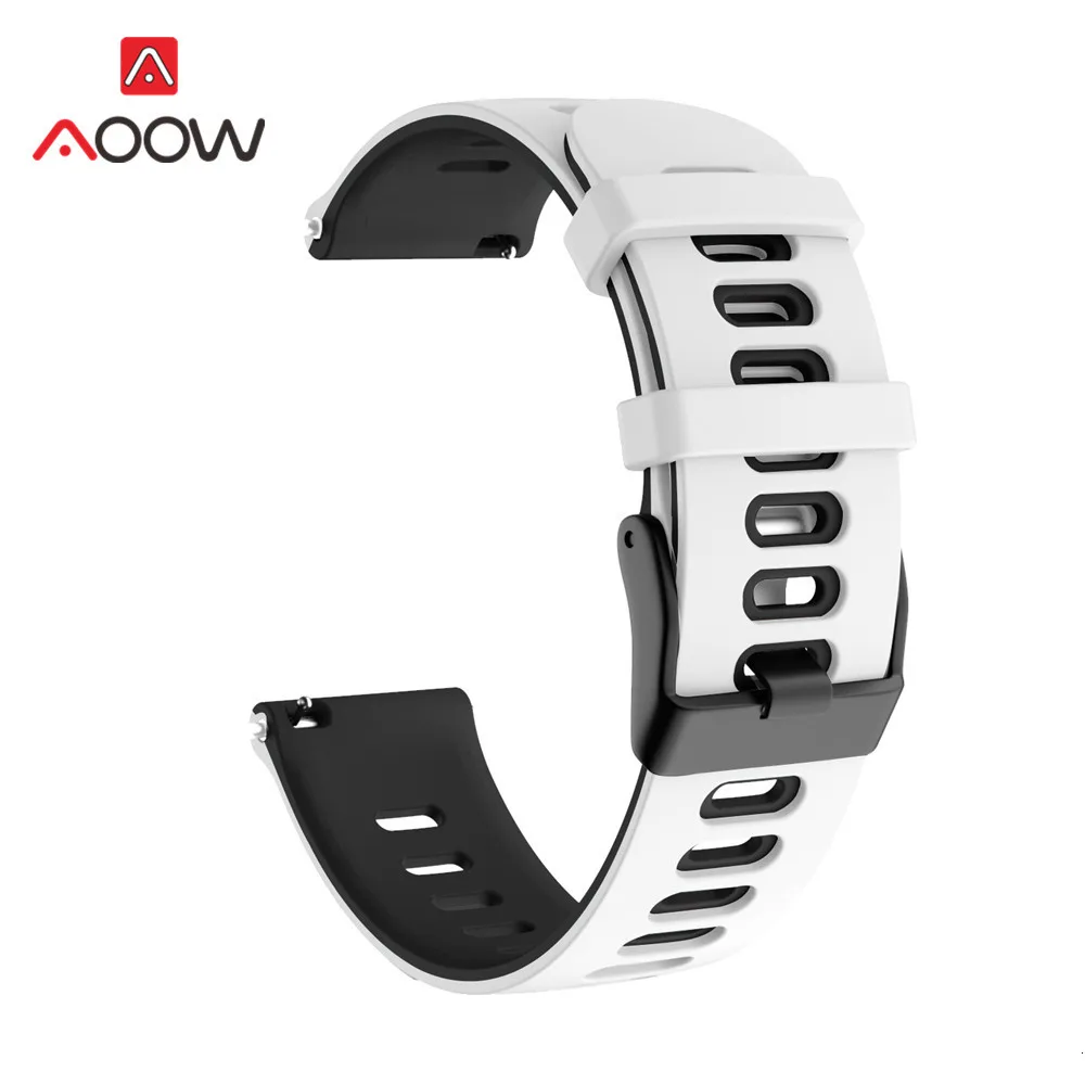 20 мм спортивный силиконовый ремешок для часов samsung Galaxy Watch Active2 40 мм 44 мм 42 мм Active 2 Garmin Amazfit huawei Band ремешок Correa