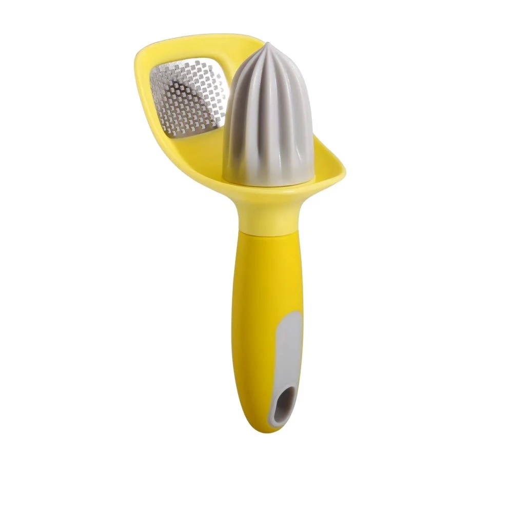 3 in 1 Citrus Zester Channel Reamer Grater Seed Catcher to Avoid Mess Soft Touch Grip Lemon Tool