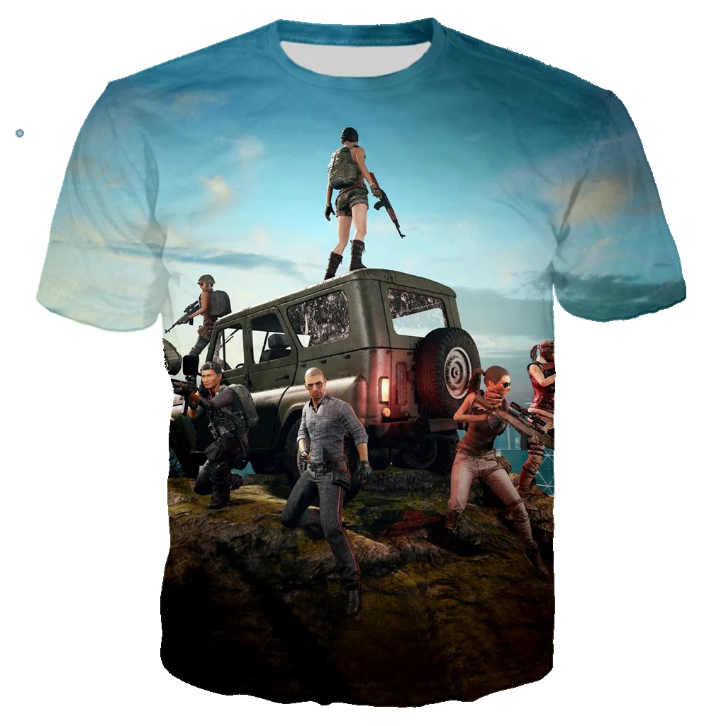 Игра PUBG 3d принт рок Летняя мужская Военная футболка модная футболка крутая цветная футболка/уличная мужская одежда