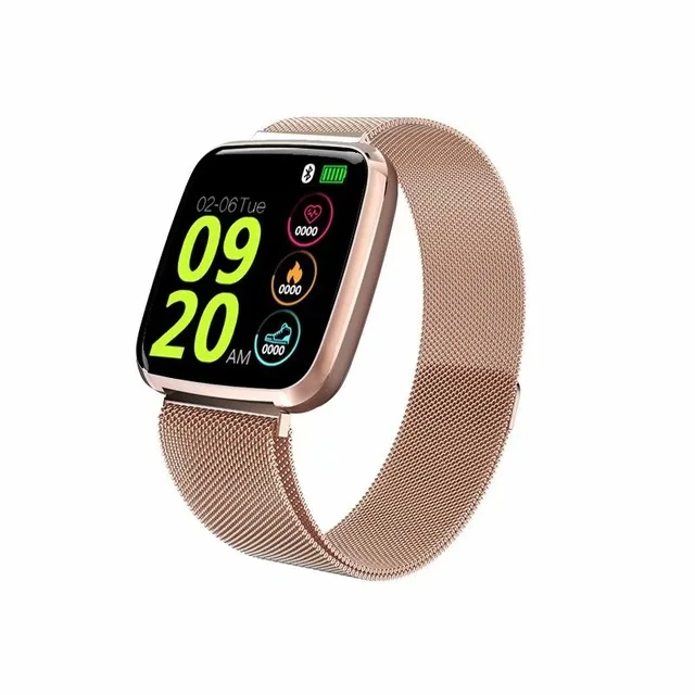 gold steel Новые женские водонепроницаемые Смарт-часы T80 Bluetooth Smartwatch для Apple IPhone Xiaomi монитор сердечного ритма фитнес-трекер - Цвет: gold steel