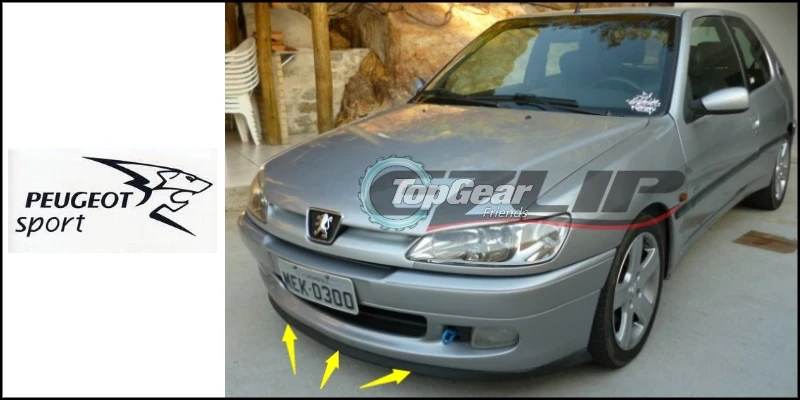 Дефлектор губ бампера для Peugeot 208 307 306 308 301 передняя юбка спойлера ДЛЯ