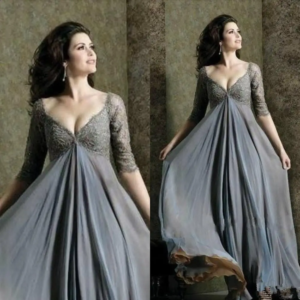 Женское кружевное платье для матери невесты ТРАПЕЦИЕВИДНОЕ шифоновое в пол с