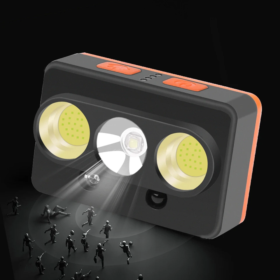 XM-L2 U3 сенсор светодиодный налобный фонарь встроенный аккумулятор Usb