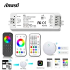 RGB светодиодный контроллер 12 В 24 В DC 12A RF 2,4G беспроводной пульт дистанционного управления Умный дом Wifi RGB управление Лер диммер СВЕТОДИОДНЫЙ светильник