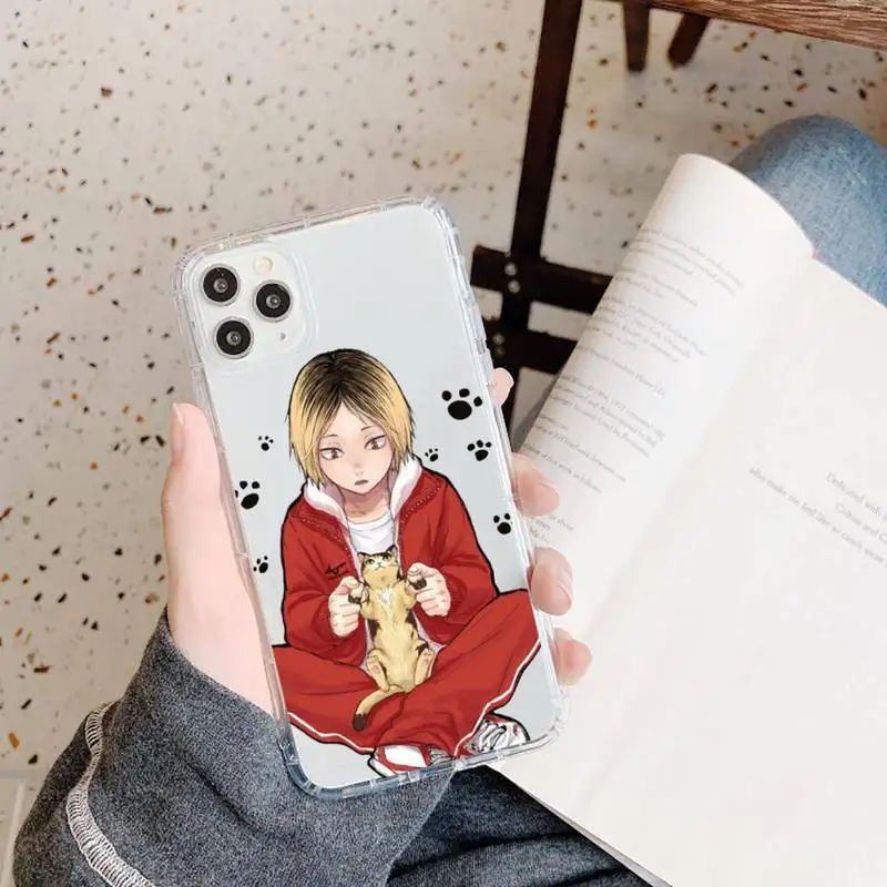 

Haikyuu Hinata attacks Anime Phone Case Transparent for iPhone 11 12 mini pro XS MAX 8 7 6 6S Plus X 5S SE 2020 XR