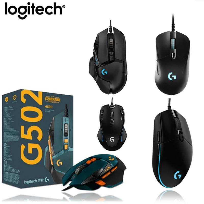 

Игровая проводная мышь Logitech G403/G502/MX518/G402/G302/G102/G300s, программируемая игровая мышь, RGB-подсветка, для ПК