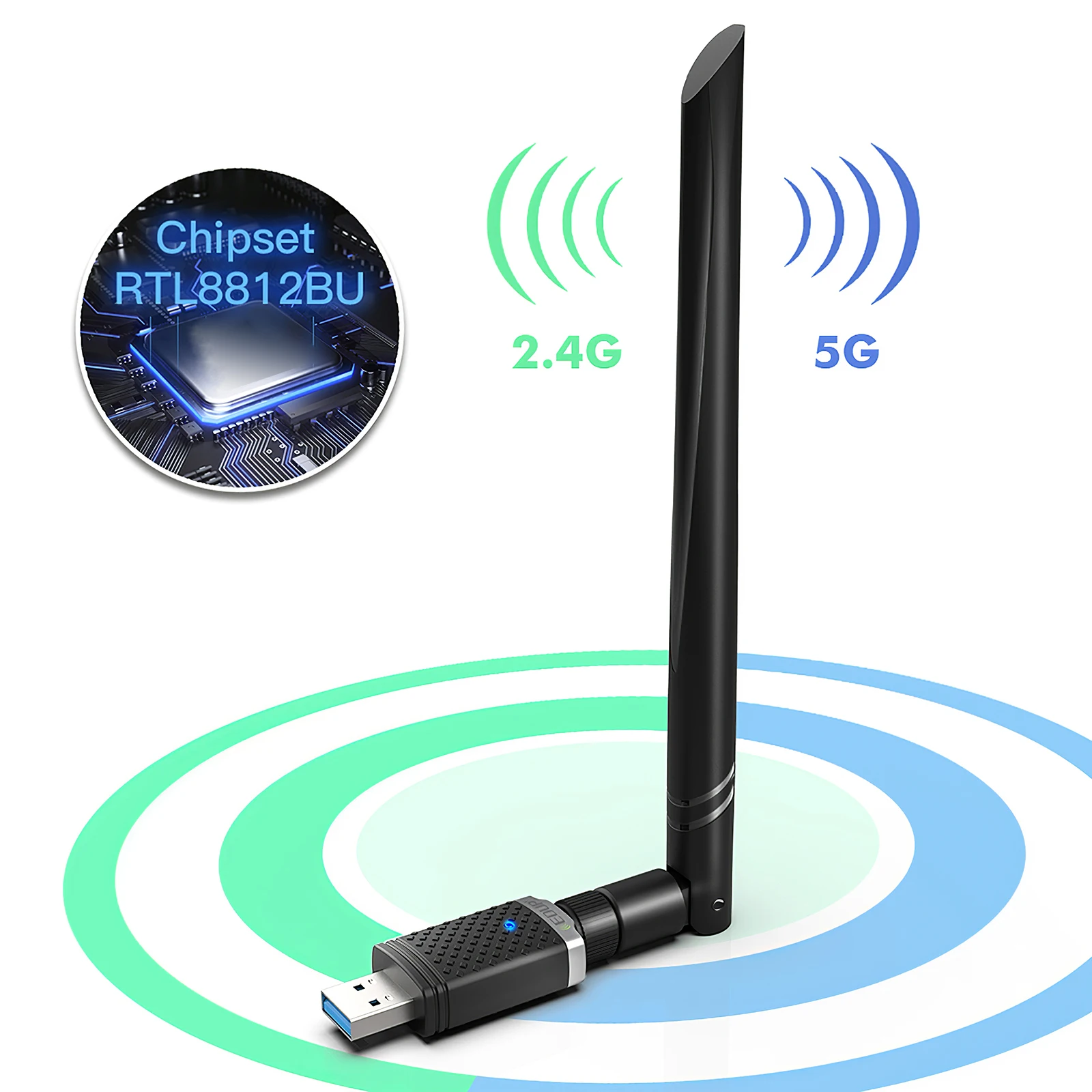 

USB Wi-Fi адаптер, 1300 Мбит/с, 5,8 ГГц + 2,4 ГГц
