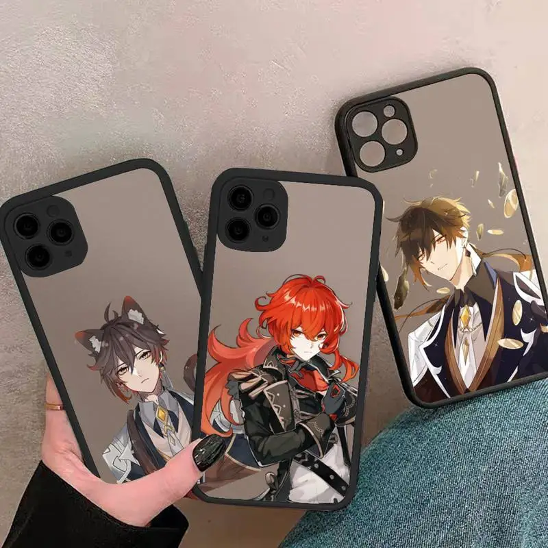

Genshin impact famous game Phone Case matte transparent For iphone 7 8 11 12 plus mini x xs xr pro max cover