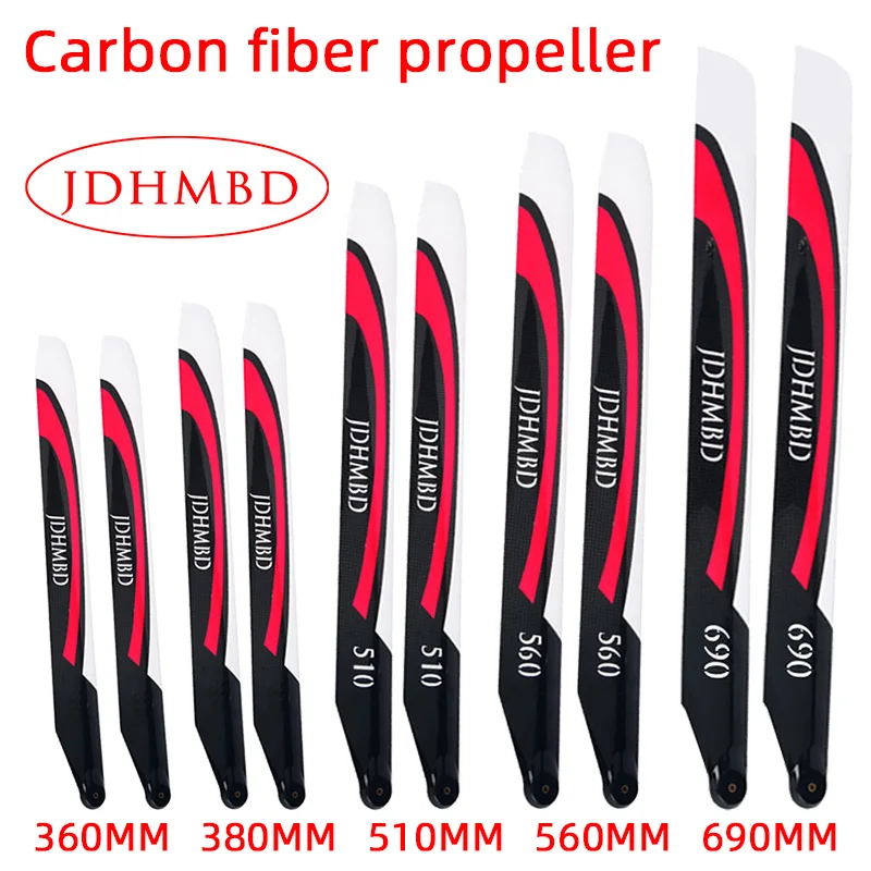 Carbon Fiber Helicopter Main Blade 360/380/510/560/690mm For ALIGN 450/470L 550 700 ALZRC X360 SAB 380 570 RC Helicopter parts