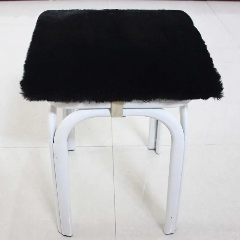 Подушка на спинку сиденья из искусственной шерсти Круглый квадратный коврик для