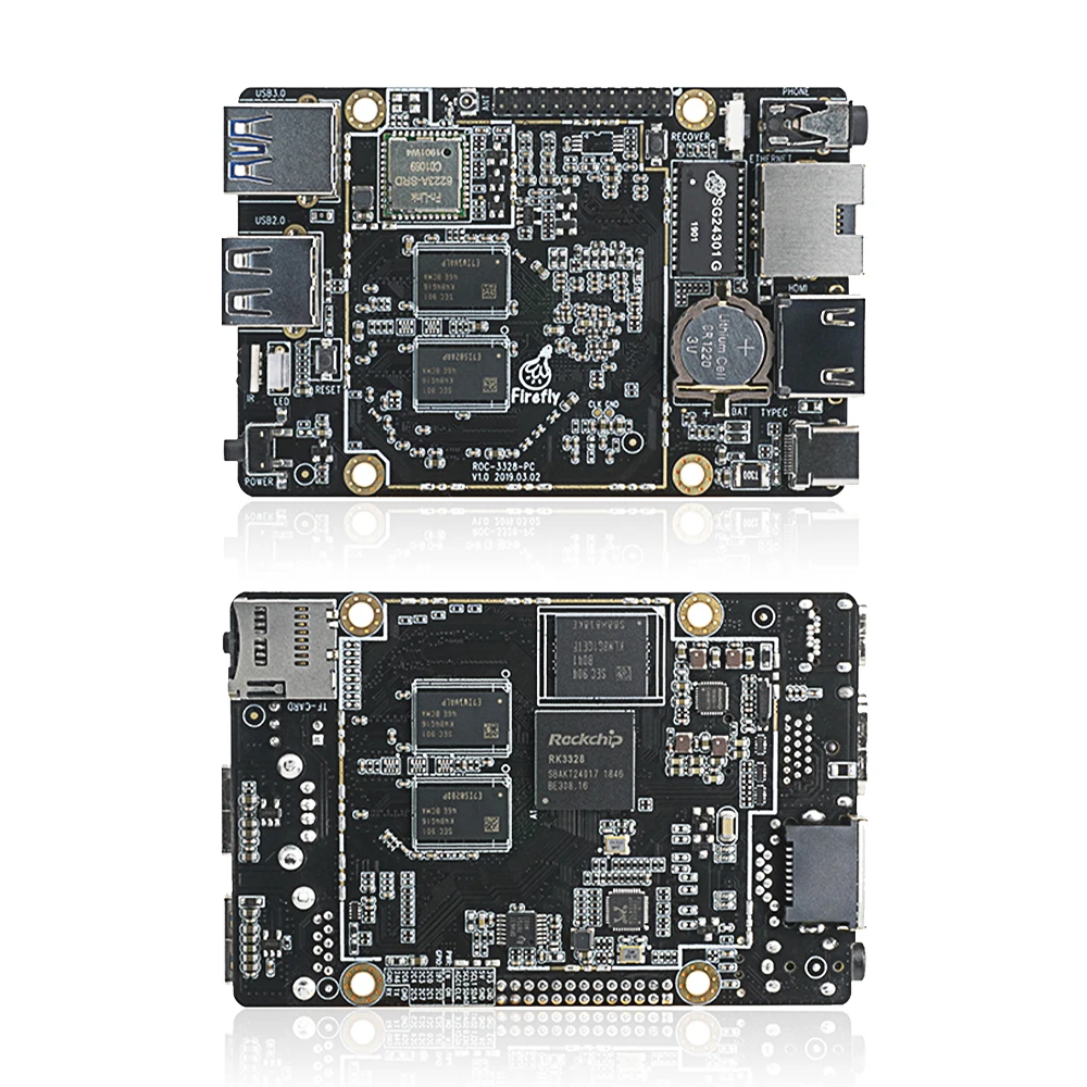 Günstig Firefly ROC-RK3328-PC Mini PC RK3328 Quad-core Cortex-A53 64-bit Prozessor Mali-450 GPU Android/Linux RK3328PC
