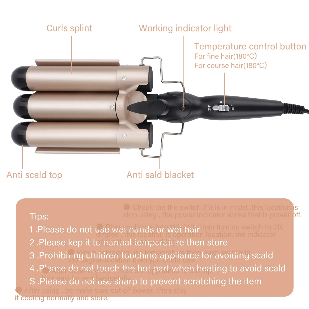 

Professional Curling Iron Electric Beauty Hair Curler Tools Wave Roll Hair Style 25/32mm Hair Curlers Waver Styling Curling Wand