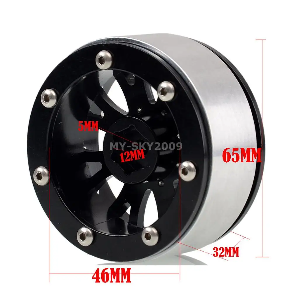 

4pcs 2.2 inch Alloy Beadlock Wheel Rims For Axial SCX10 SCX10 II 90046 90047 RR10 Wraith YETI TRX-4 KM2