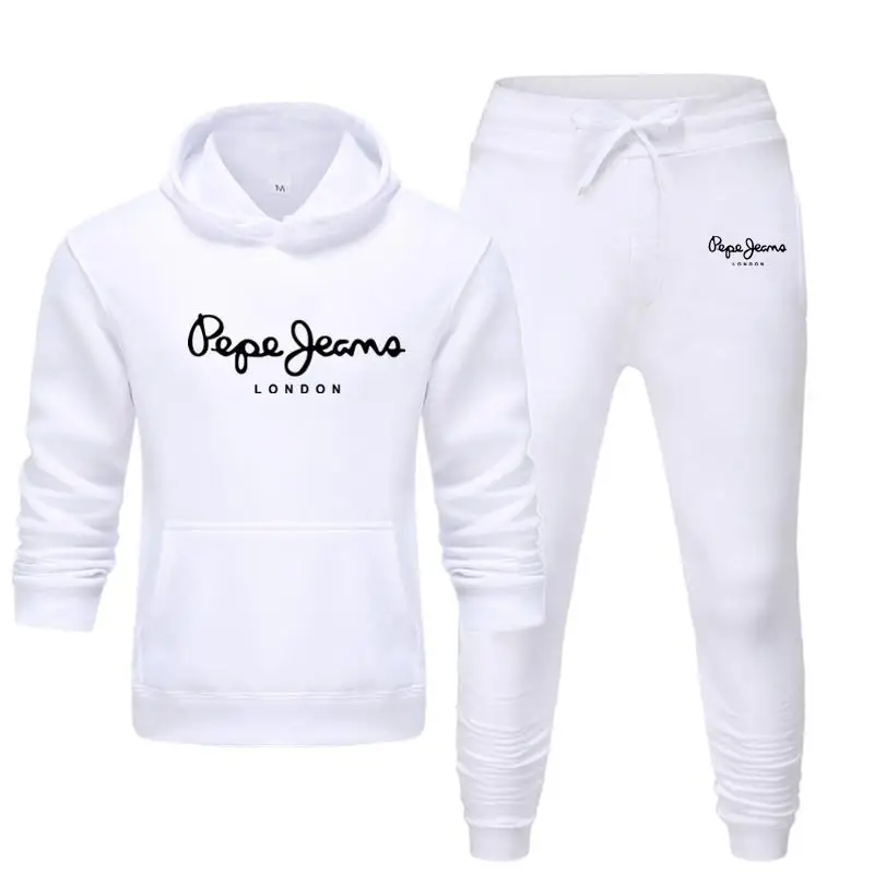 Новый Модный комплект из двух предметов брендовый спортивный мужской костюм с