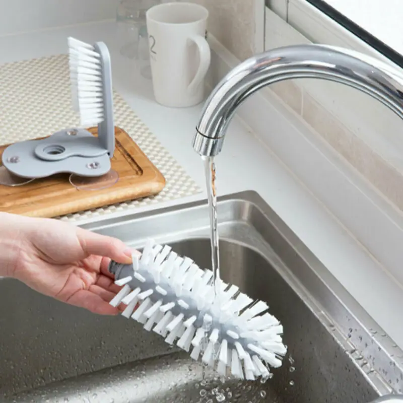 

Hot Fashion Glass Cup Cleaning Brushes Suction Wall Lazy Cup Brush Glass Cleaning Brush For Water Cup Sink Wine Cup Bottle Brush