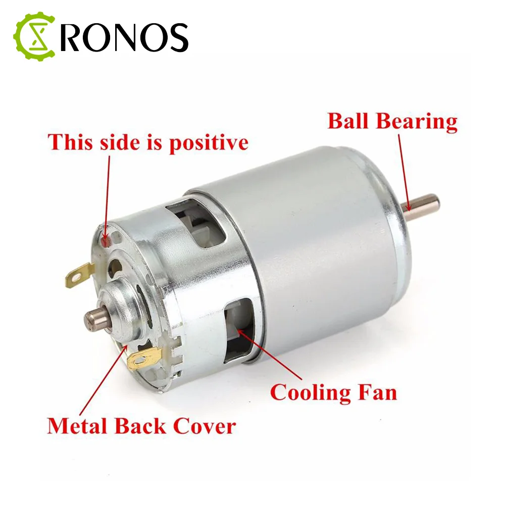 775 DC Мотор DC 24V 10000 RPM шарикоподшипник большой крутящий момент высокой мощности Низкий уровень шума Горячая электронный компонентный двигатель