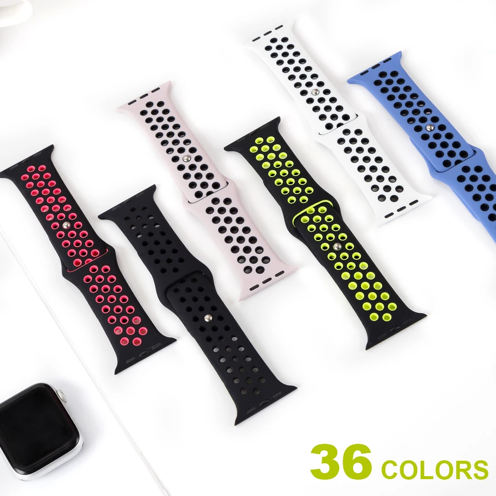 Для Apple Watch Band мягкий силиконовый сменный Браслет серии 5 4 ремешок для часов 44 мм 40