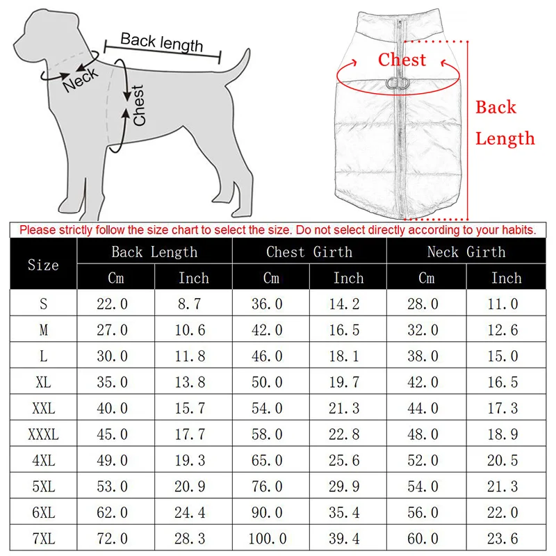 

Waterproof Big Dog Coat Winter Warm Clothes For Medium Large Dogs Golden Retriever Pitbull Vest Jackets Pet Clothing Outfits