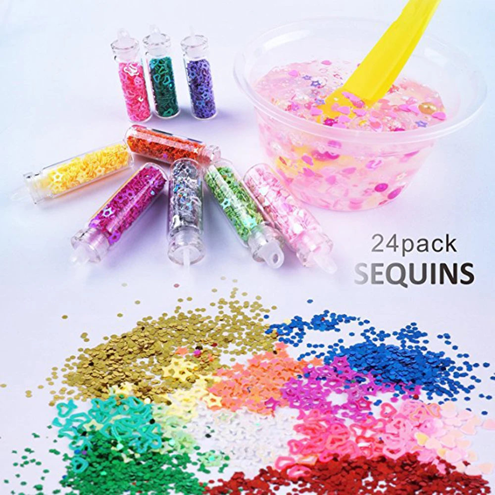 60 пакет поставки слаймов Набор для изготовления Подвески Slime плоские бусины