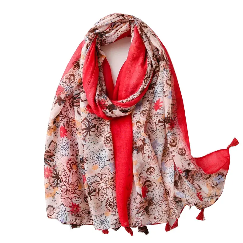 

Luxury brand Soft cotton Handfeeling scarves Summer Women Shawl Printing Hight Quality Hijab Scarf Pashmina Female Hair Bandana